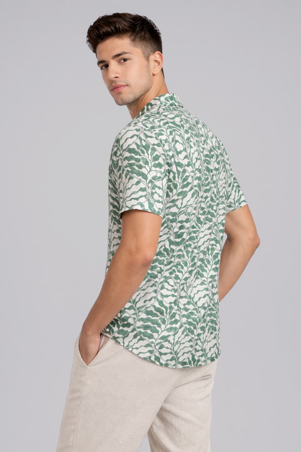 Men’s Botanical Print Resort Shirt