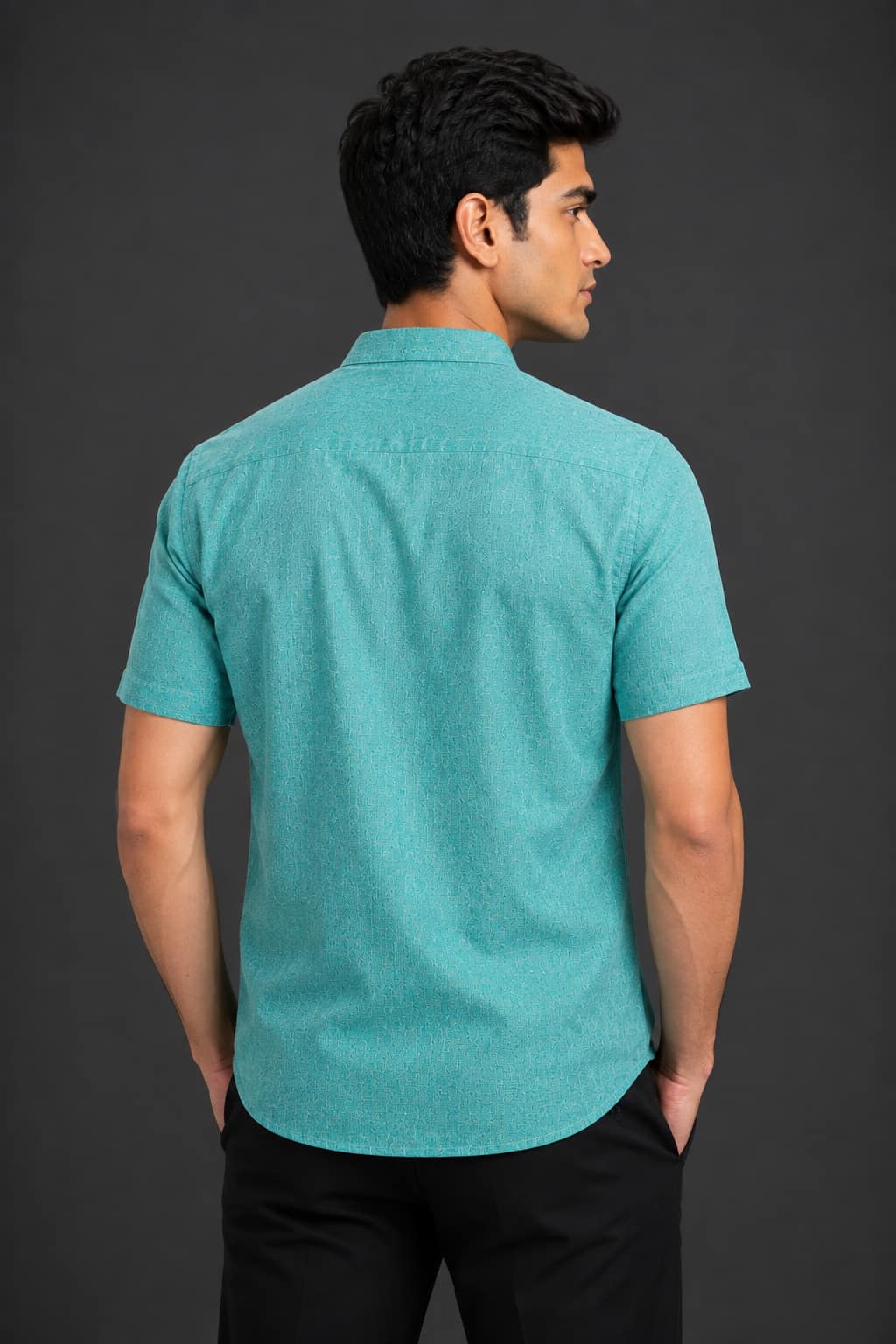 Aqua Mint Color Pure Cotton Men's Shirt