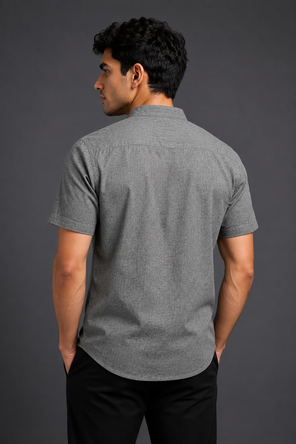 Graphite Grey Color Pure Cotton Men's Shirt