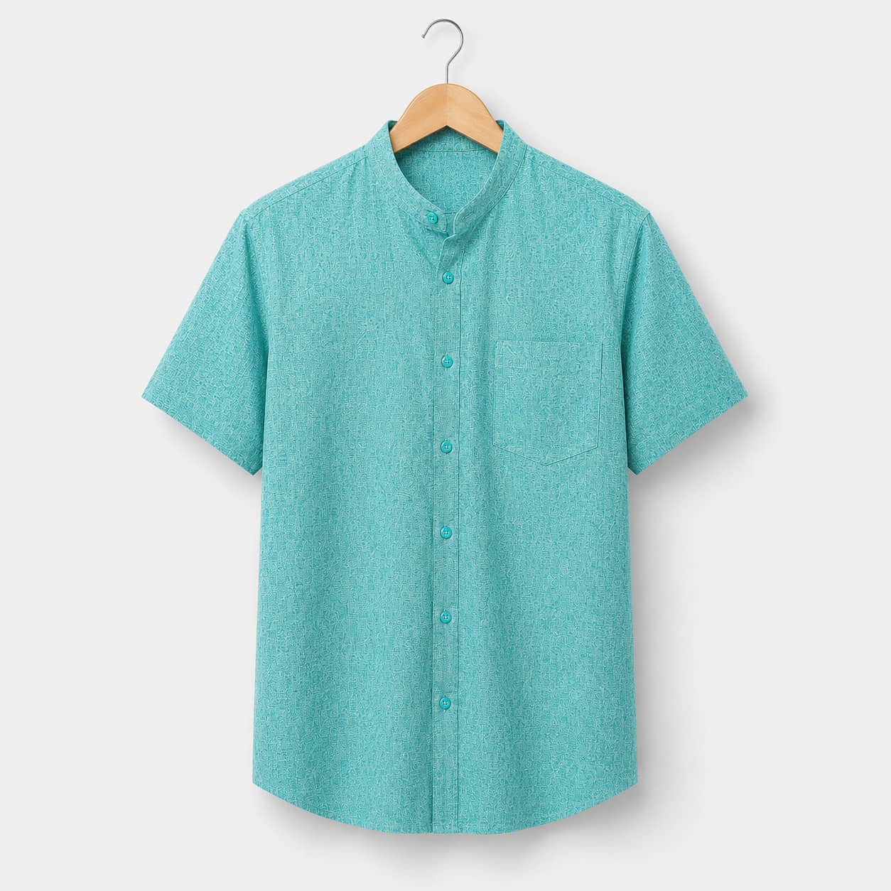 Aqua Mint Color Pure Cotton Men's Shirt