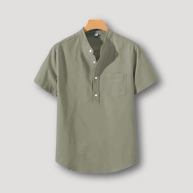 Men’s Stylish Olive Green Short Sleeve Casual Kurta
