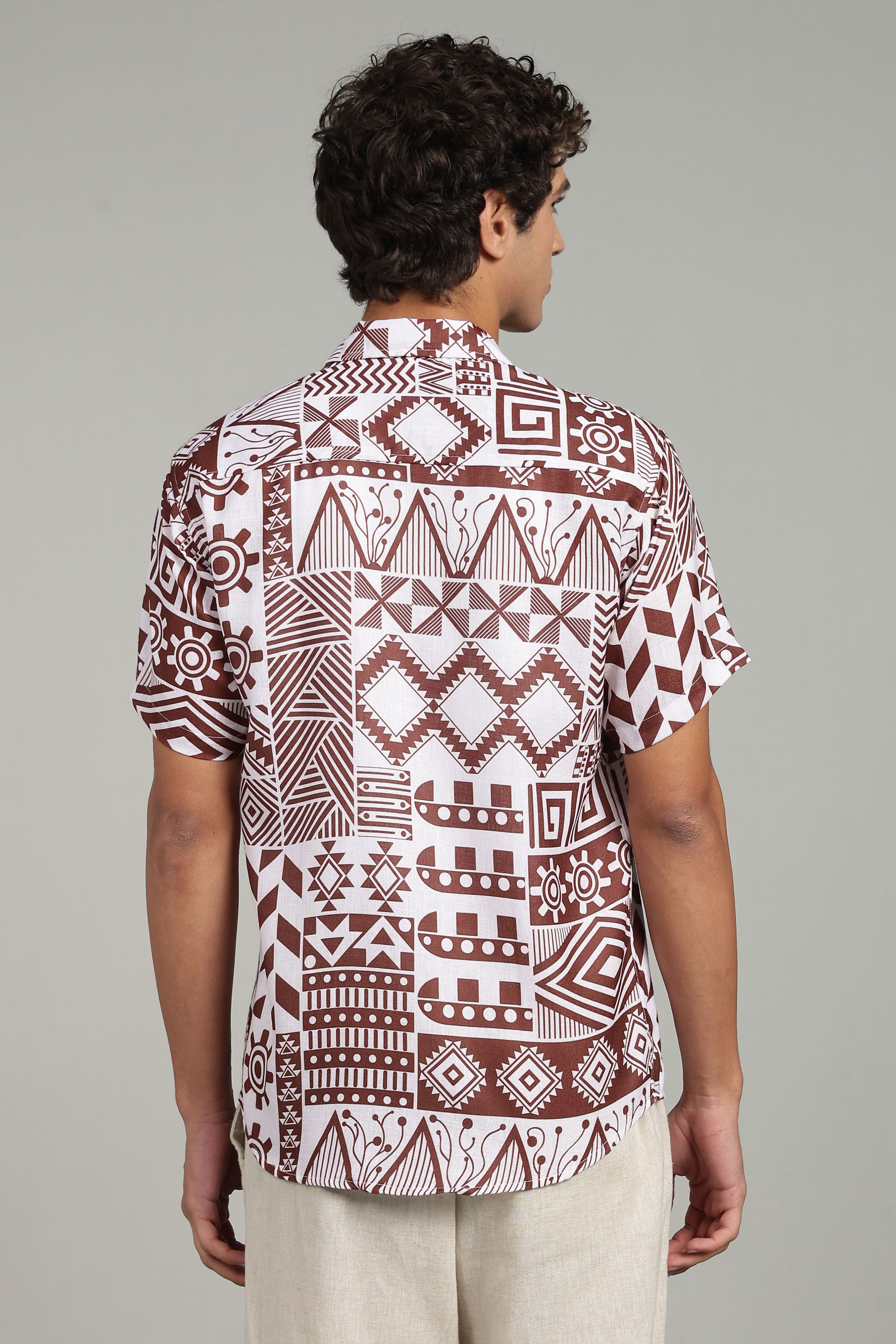 Men’s Tribal Print Casual Summer Shirt