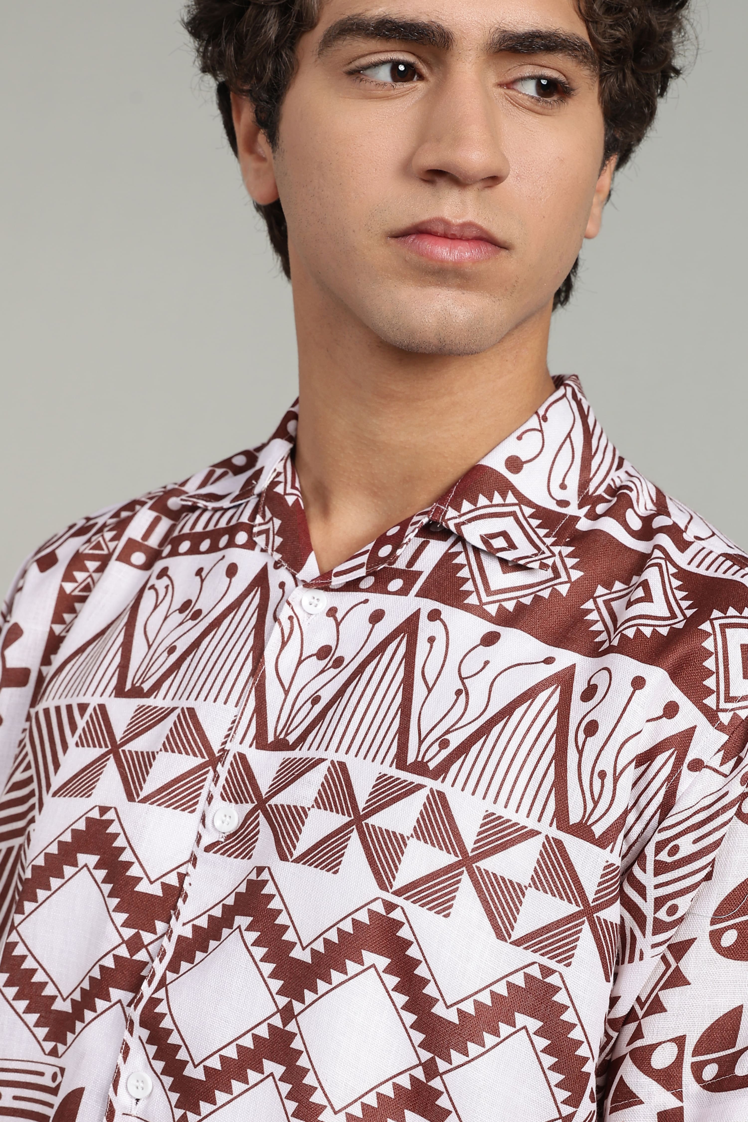 Men’s Tribal Print Casual Summer Shirt