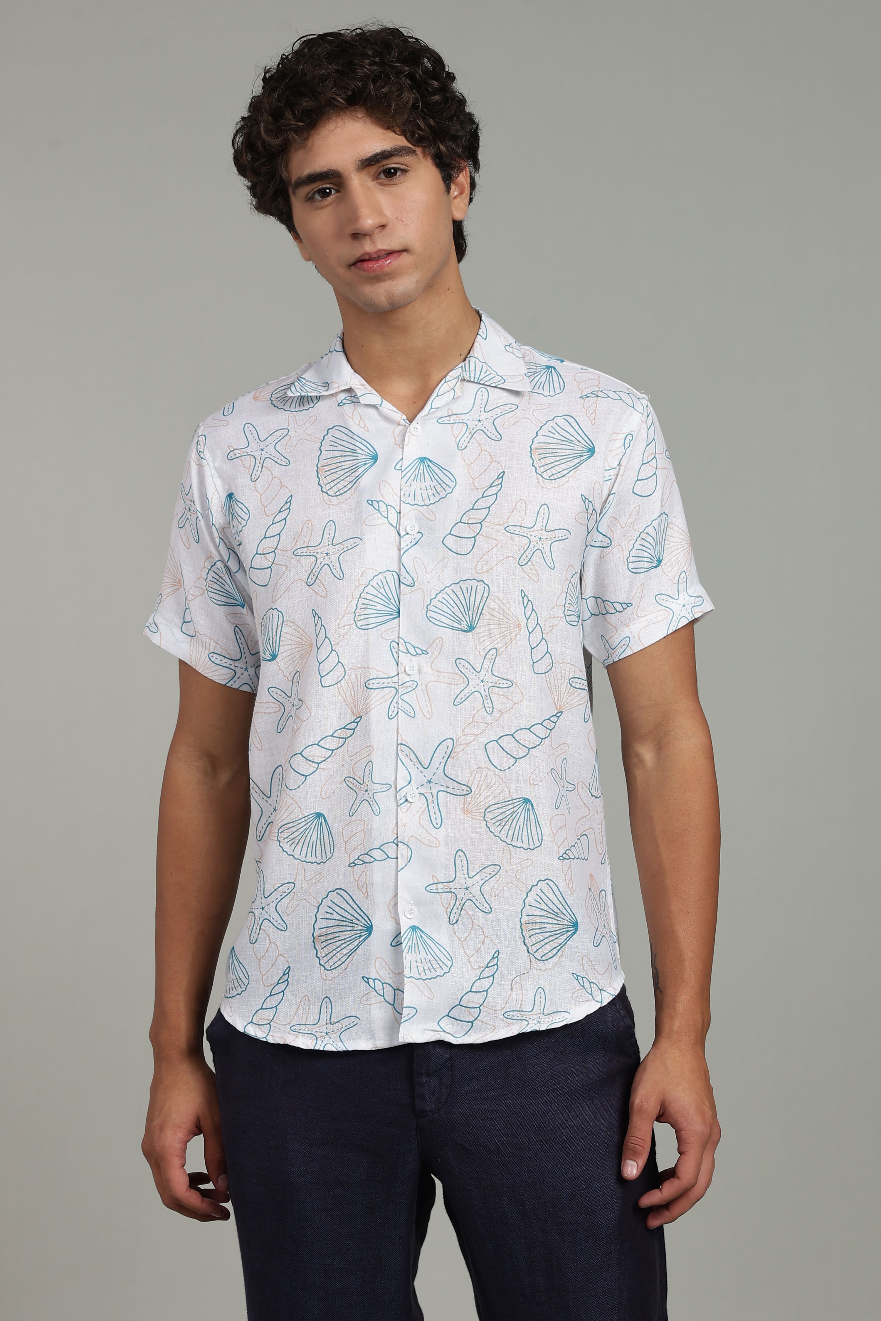 Coastal Breeze Printed Shirt – Men