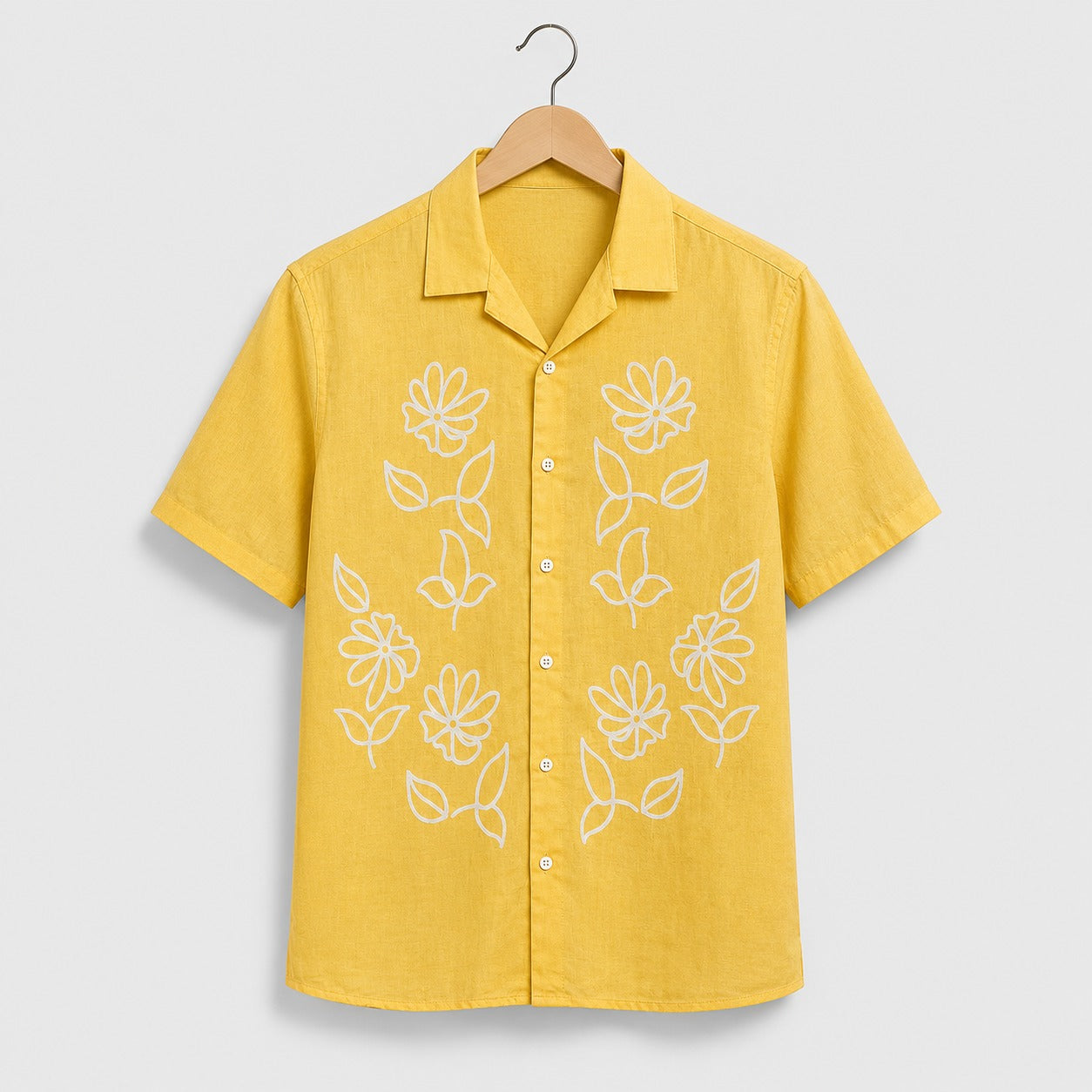 Floral Line Art Printed Shirt