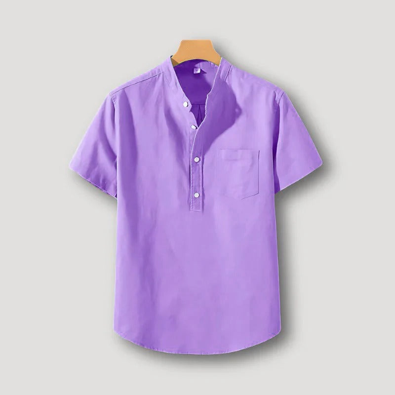 Men’s Stylish Lavender Purple Short Sleeve Casual Kurta
