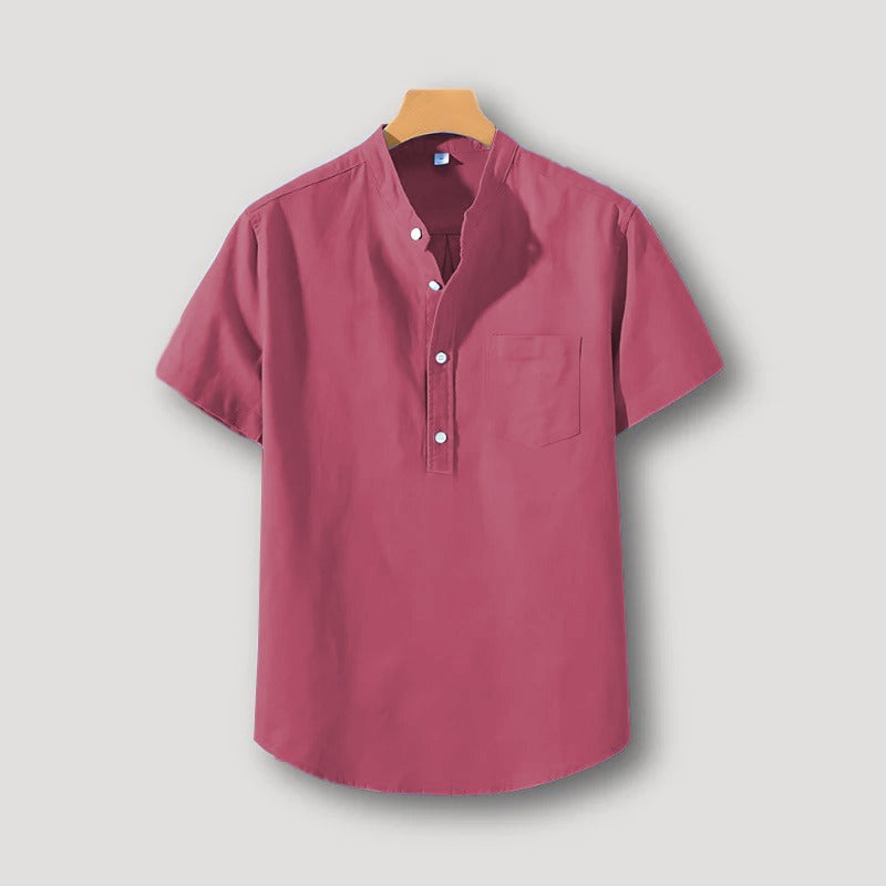 Men’s Stylish Melon Pink Half Sleeve Casual Kurta