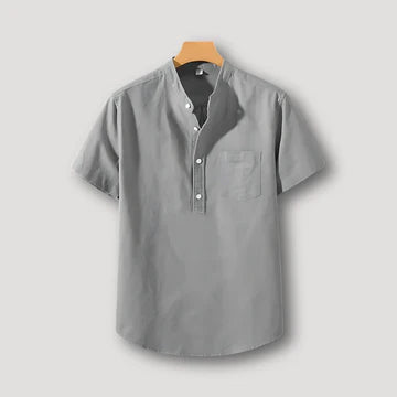 Premium Grey Cotton Short Kurta for Men