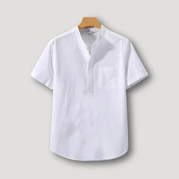 Classic White Cotton Short Kurta
